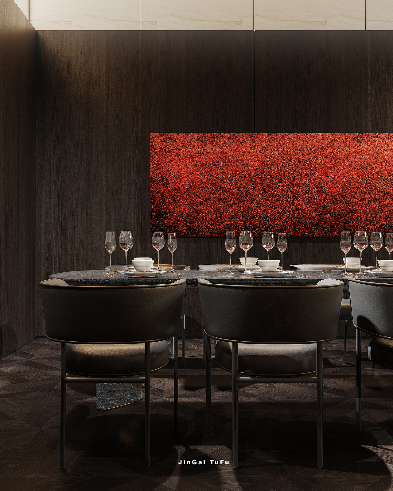静享低调奢华的西餐厅空间设计（图ZMzY4Mzg5ODI0） - 酒店餐饮设计 - 站酷设计师图夫x金该_效果图原创素材 - 站酷ZCOOL