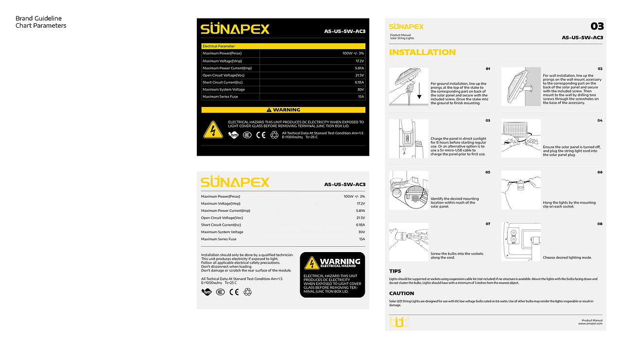 SUNAPEX_亚马逊太阳能灯串品牌（图ZMzI0NjA1NjYw） - 电商 - 站酷设计师EriYang阿力原创素材 - 站酷ZCOOL