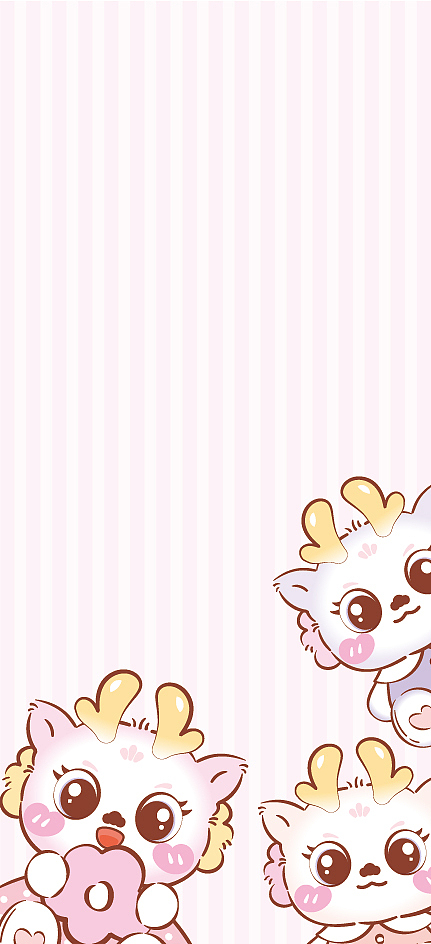 蜜糖龙生肖卡通形象插画手机壳壁纸插画设计原创绘画