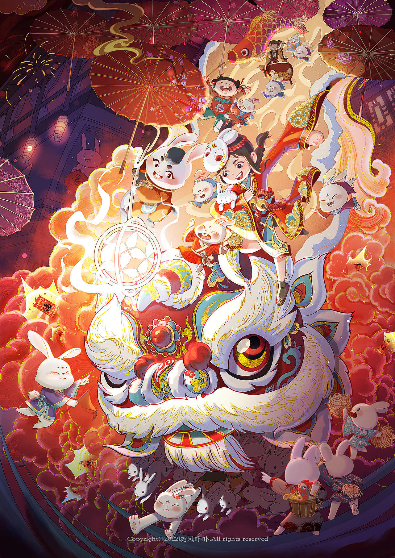 梦系列-兔年的旅行(图ZMzE1MDUxODc2) - 商业插画 - 站酷设计师晓风卟卟原创素材 - 站酷ZCOOL