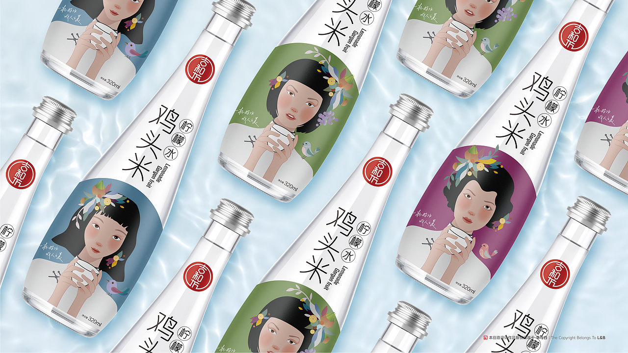 吉和坊鸡头米柠檬水包装设计