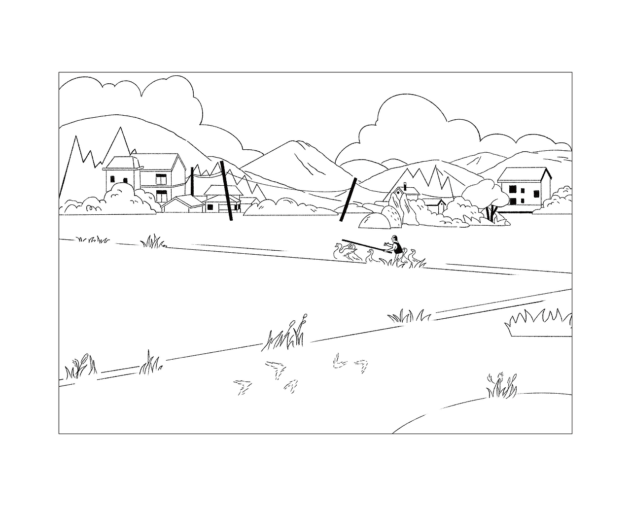 风景填色装饰画系列（图ZMzEyNjc4NjYw） - 商业插画 - 站酷设计师Tenkin原创素材 - 站酷ZCOOL