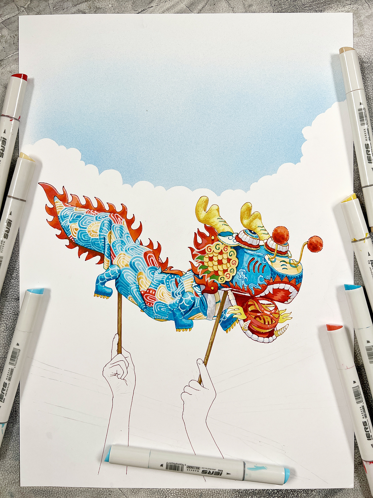 手绘开启全新一年~新的一年祝大家所愿皆所得！