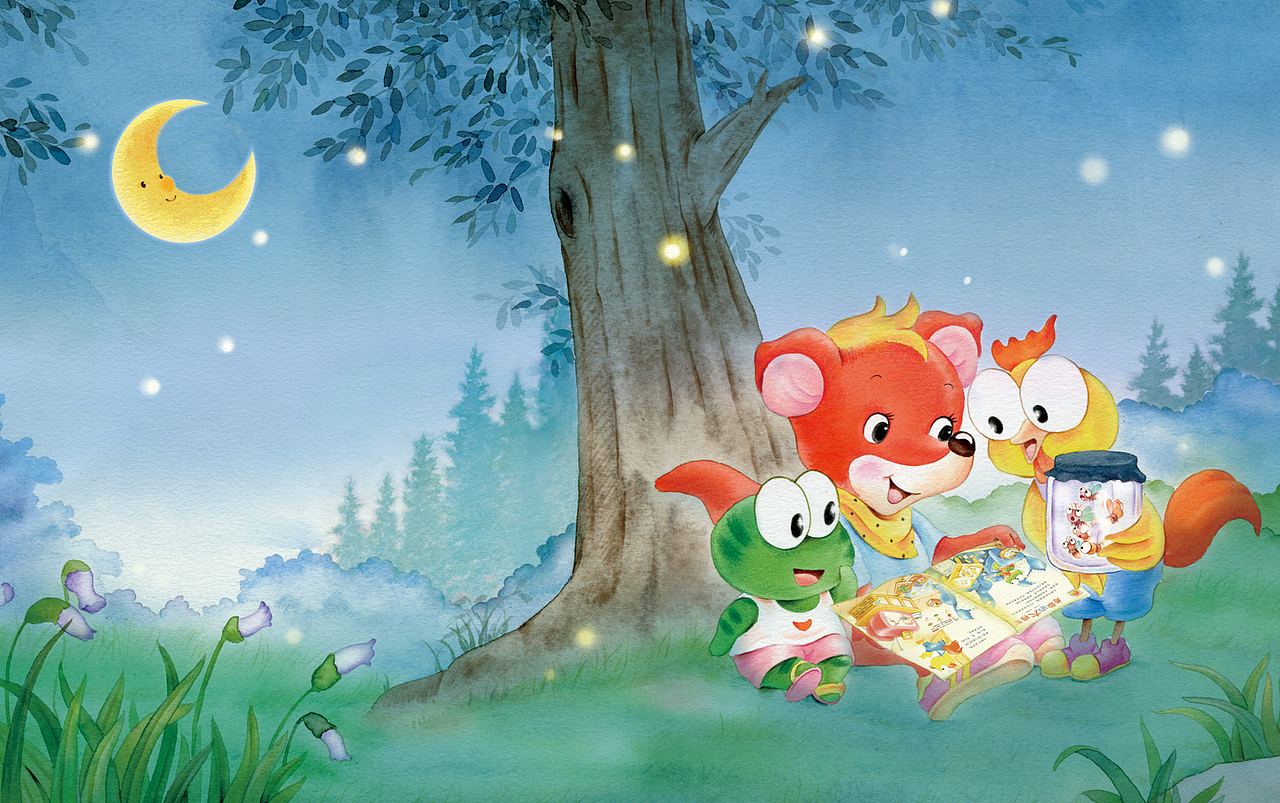 紅袋鼠故事插畫（圖ZMzMwNjc5NzA4） - 兒童插畫 - 站酷設(shè)計師方心立原創(chuàng)素材 - 站酷ZCOOL