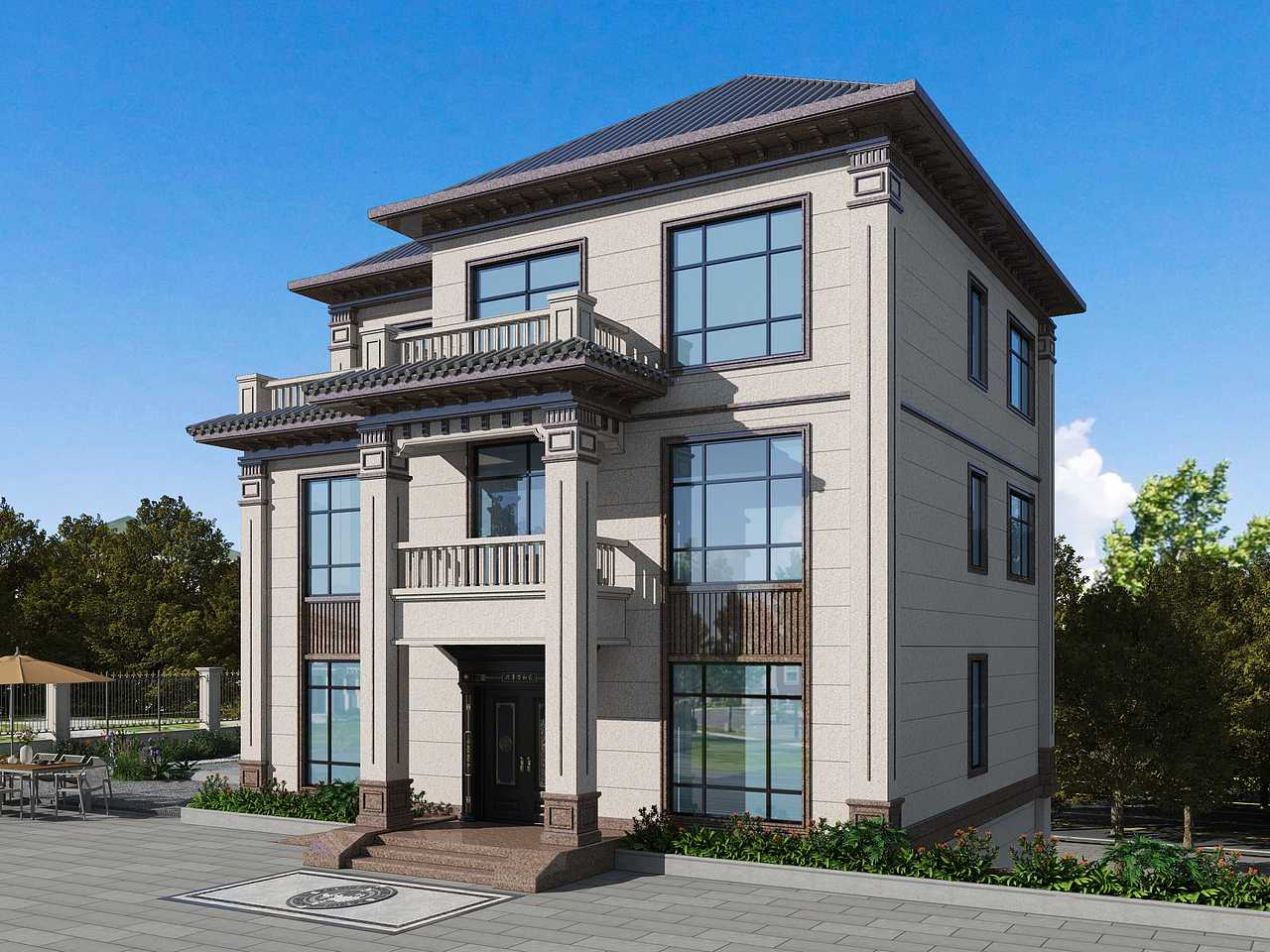 别墅欧式外墙效果图合辑 近期案例