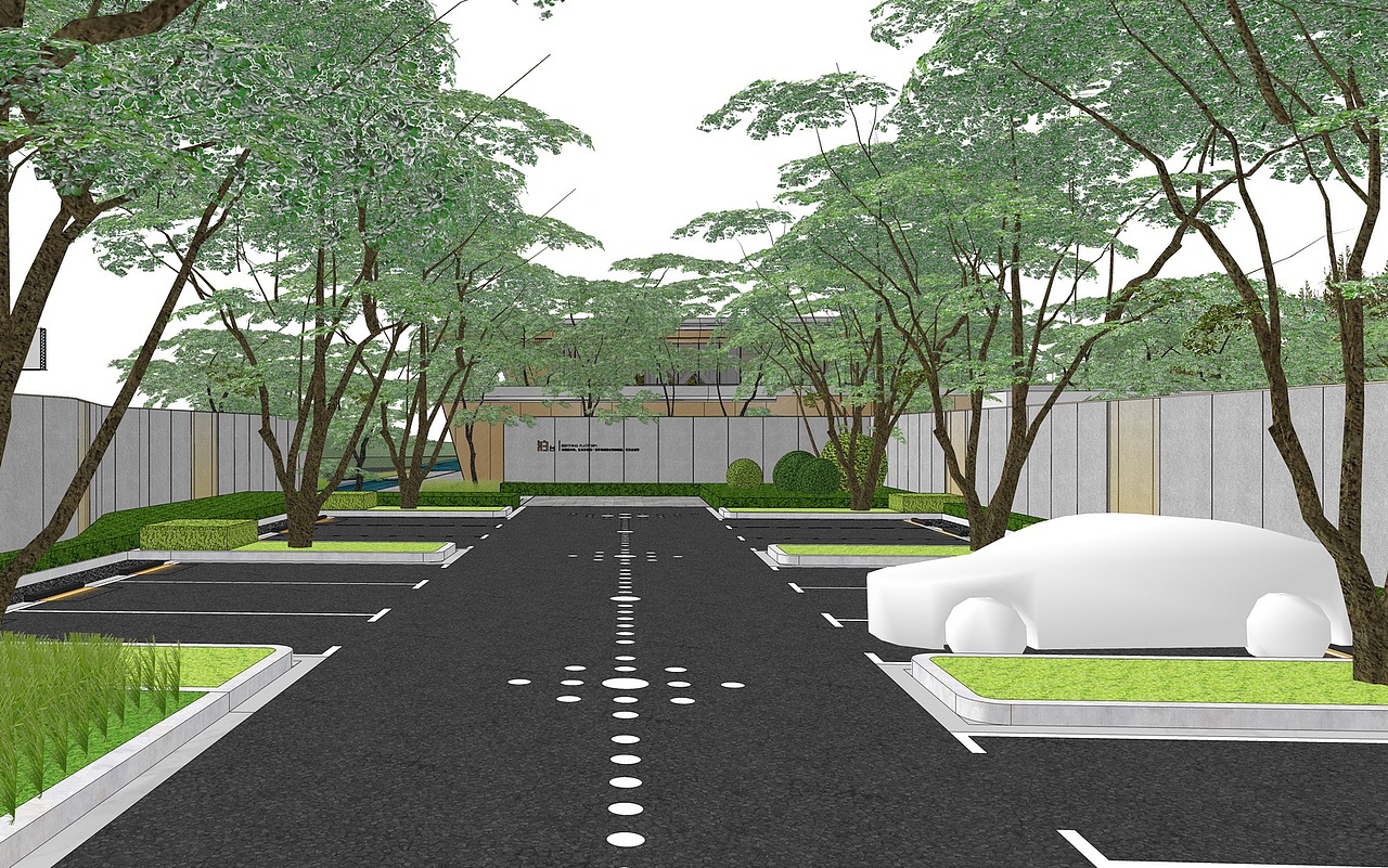 招商示范区景观SU模型下载