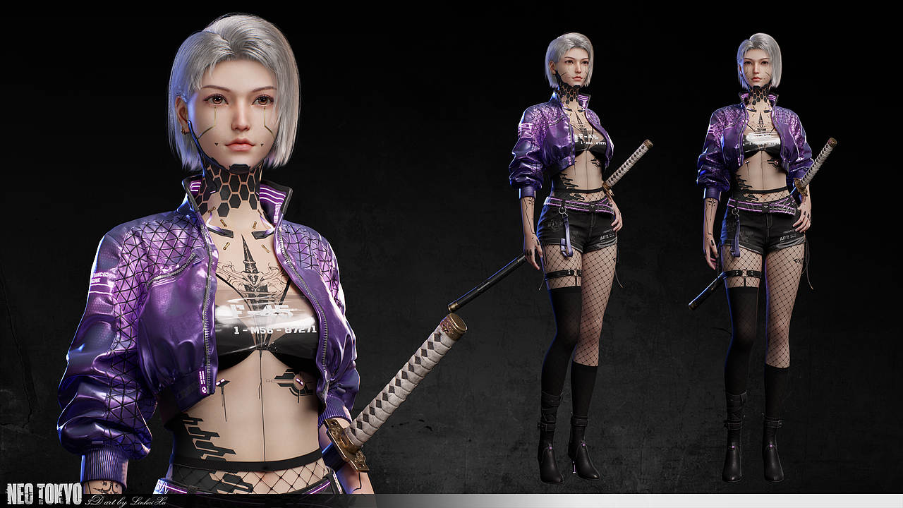 Akiko "Blade" Nakamura（图ZMzU0MTEyNTYw） - 人物/生物 - 站酷设计师徐林海原创素材 - 站酷ZCOOL