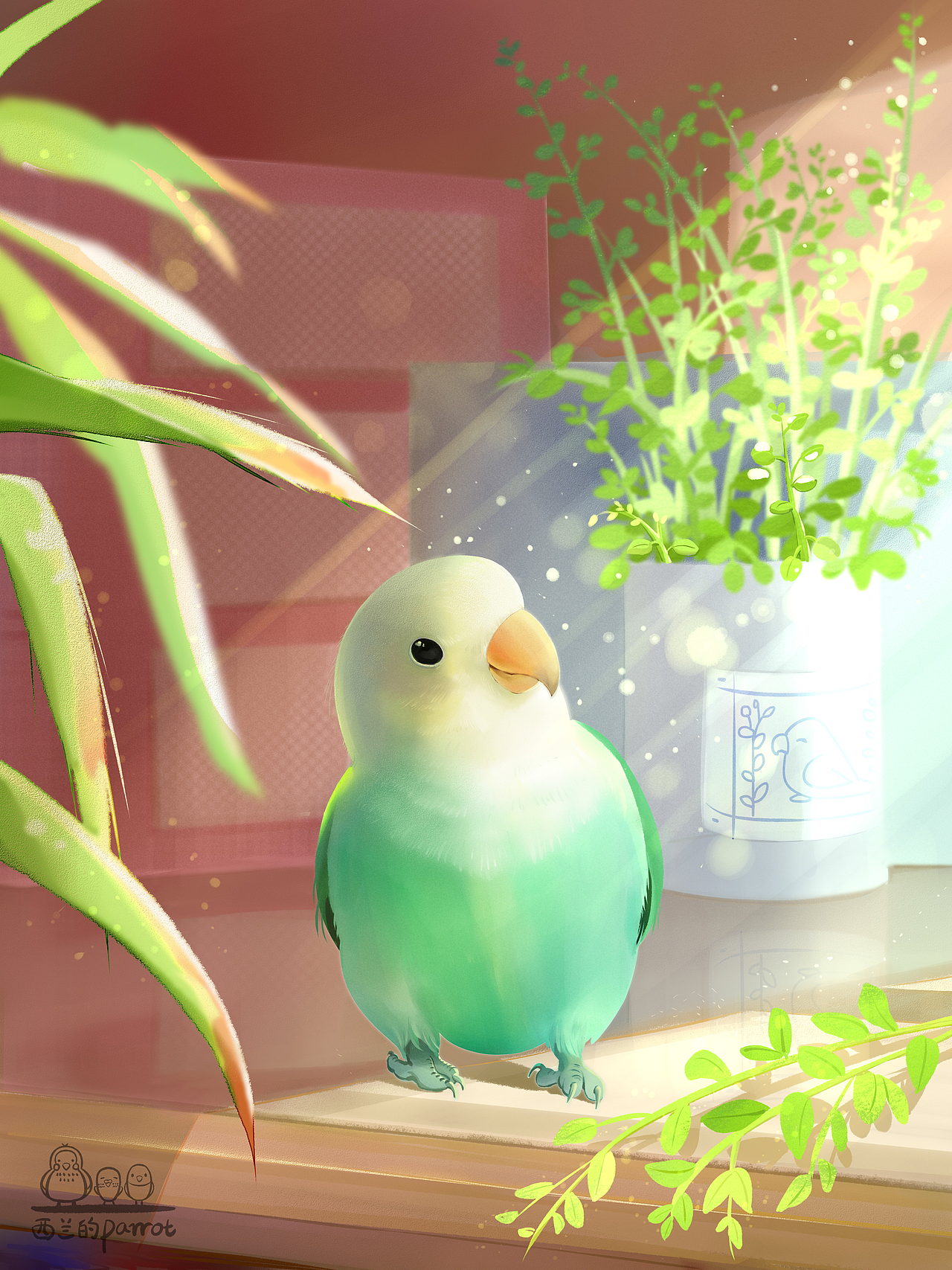 沐浴阳光的小“恐龙”（图ZMzEwNjczODgw） - 其他 - 站酷设计师西兰的Parrot原创素材 - 站酷ZCOOL