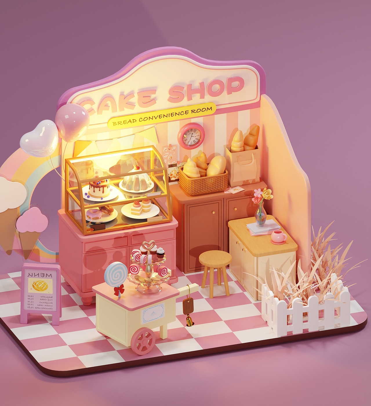 blender建模场景-蛋糕房