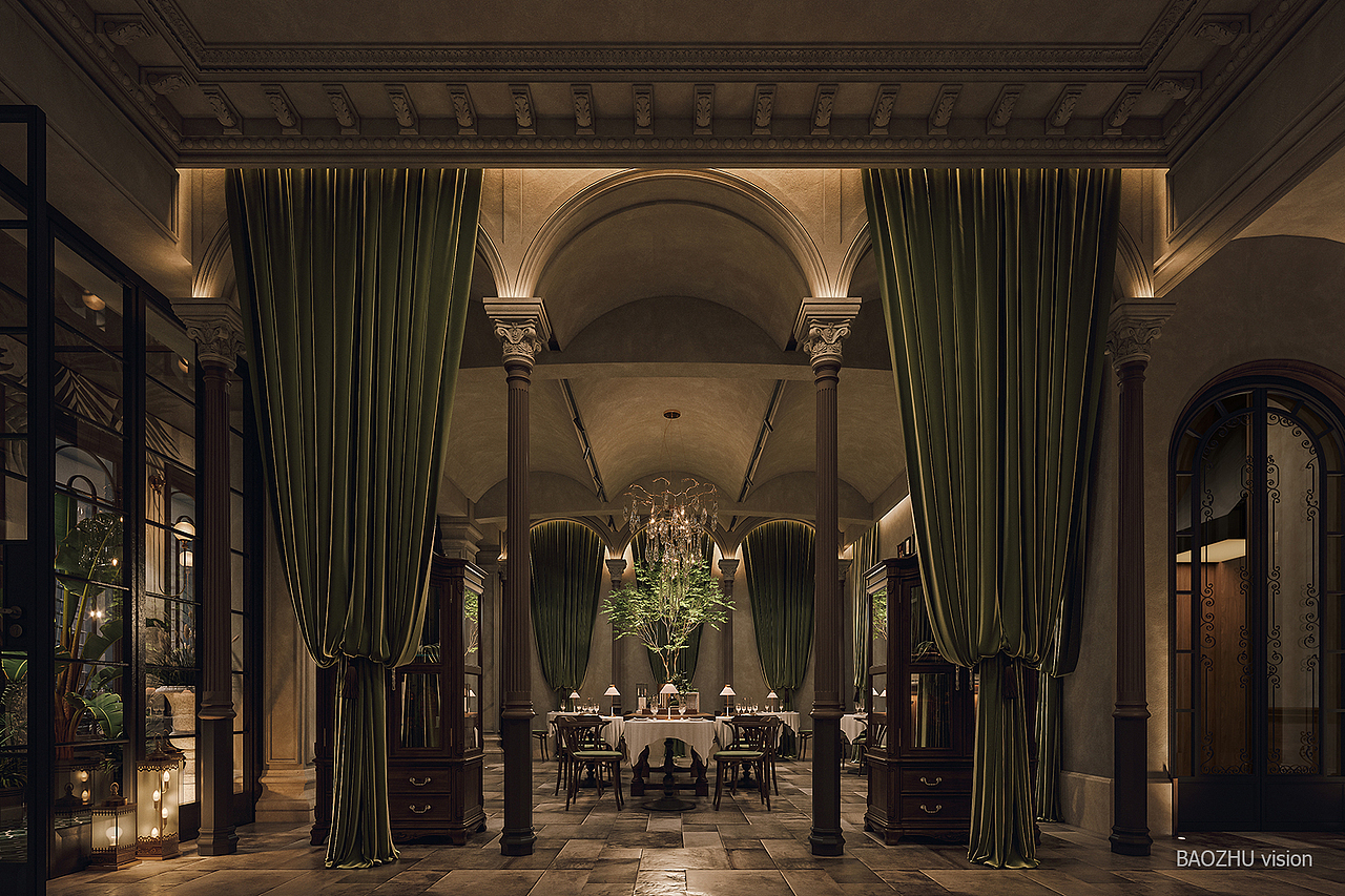 無二酒店效果图方案（图ZMzQxNTc1MTQ0） - 酒店餐饮设计 - 站酷设计师宝猪GZC原创素材 - 站酷ZCOOL