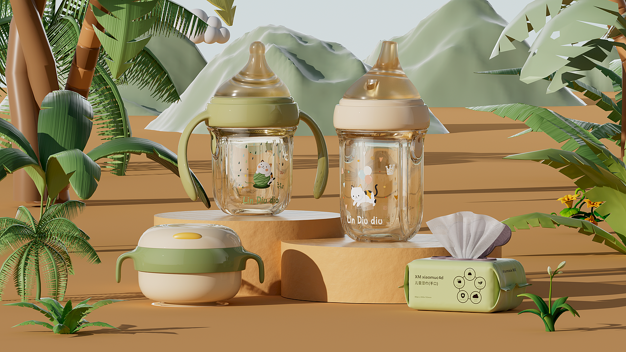 奶瓶设计+建模+渲染（图ZMzQyODc3Mzgw） - 生活用品 - 站酷设计师ZHONGDC原创素材 - 站酷ZCOOL