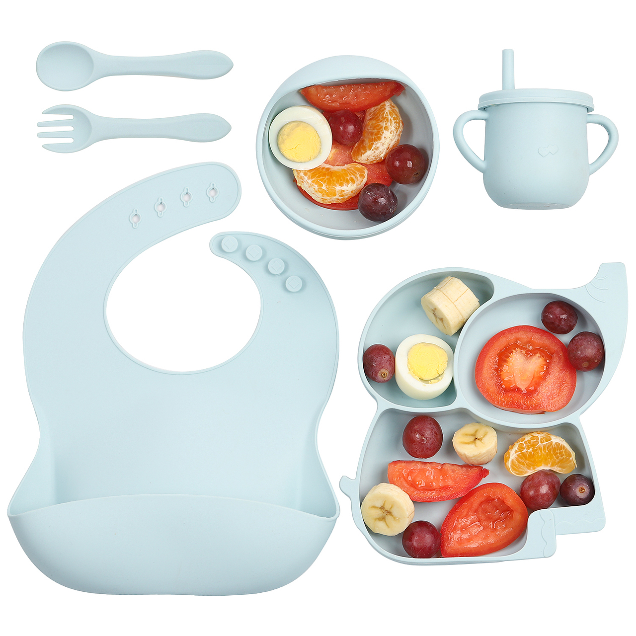 婴童餐具套装 | 亚马逊（图ZMzQzMzE3MTI0） - 电商 - 站酷设计师娴子设计原创素材 - 站酷ZCOOL