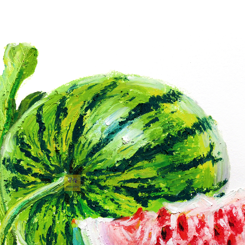夏日西瓜绘画