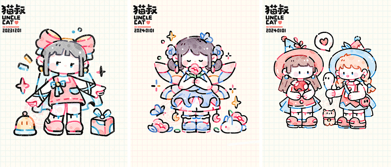 合集 | 猫叔人物插画