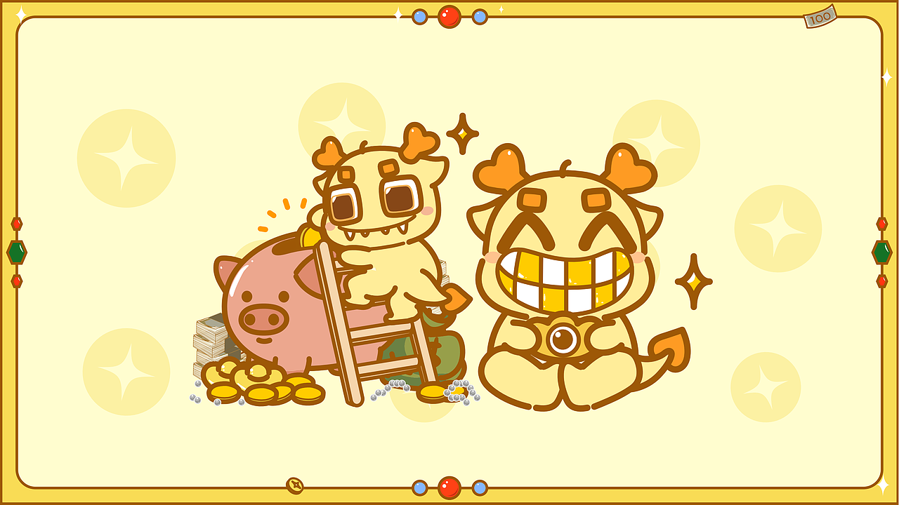 【龙年IP】发财龙 & 龙累龙累