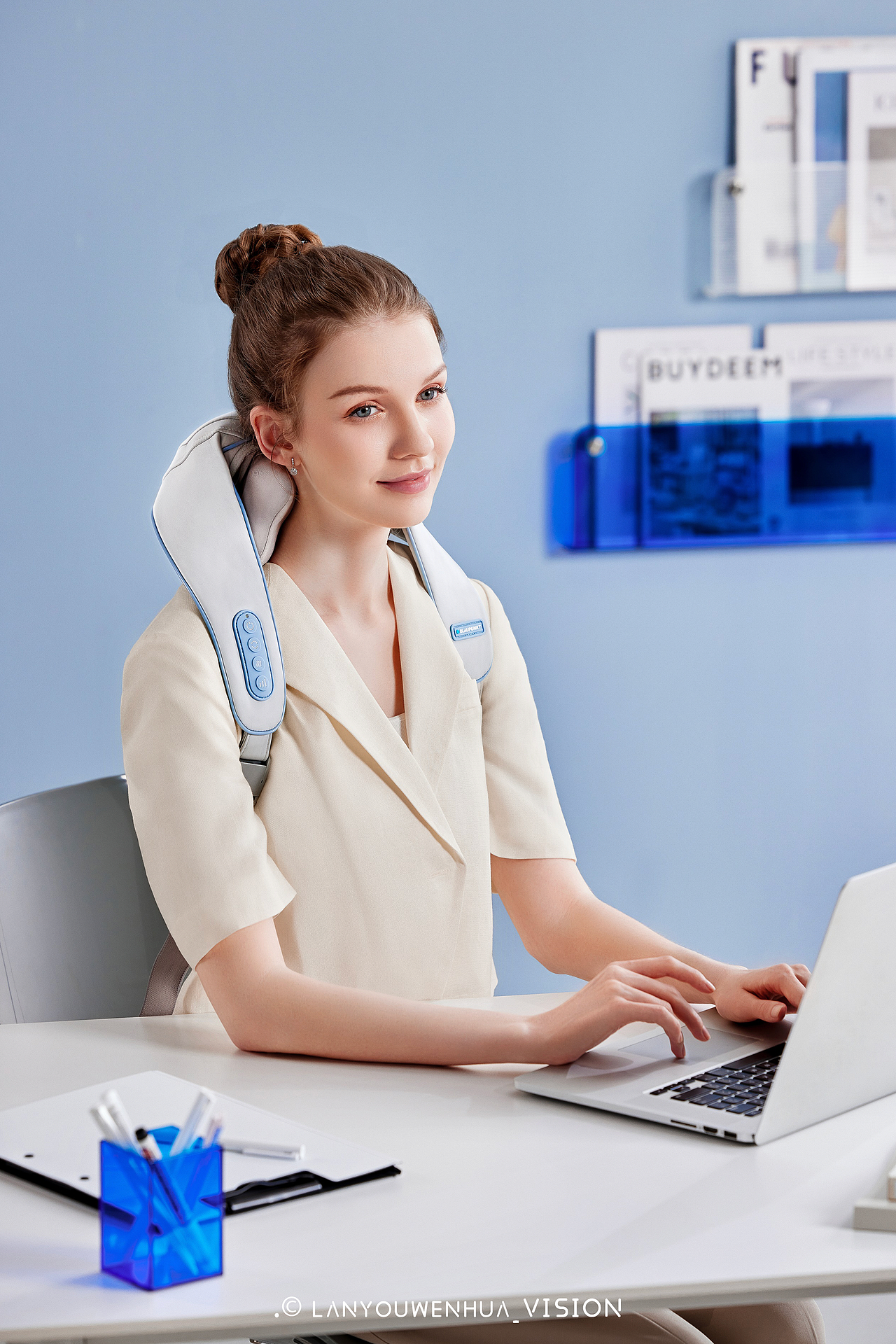 蓝披肩按摩仪✖️个护类