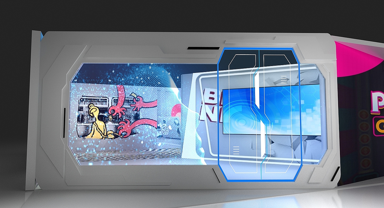 MP展位成品稿完成3D效果图设计