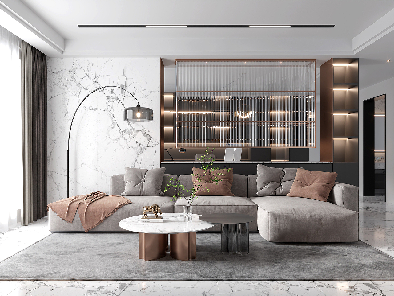 102㎡现代家居室内装饰设计（图ZMzE5MDcyNDg4） - 家装设计 - 站酷设计师云景设计原创素材 - 站酷ZCOOL