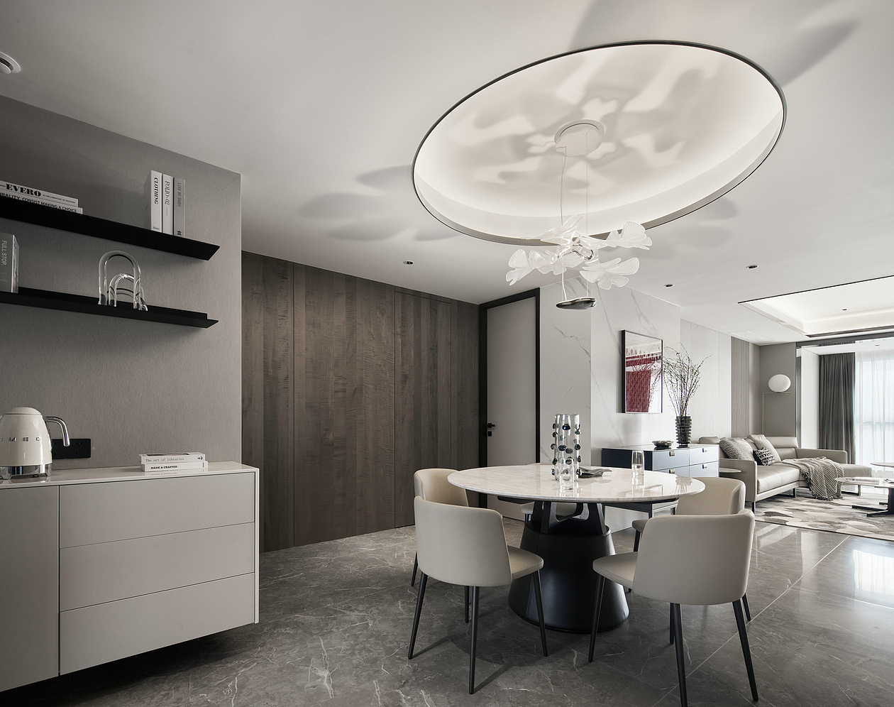 现代黑白灰风格效果图