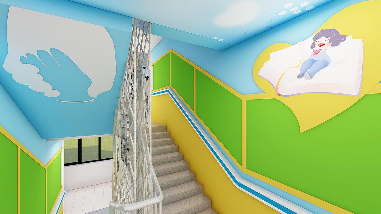 【特殊教育走廊楼梯空间设计】为孩子点亮一盏灯