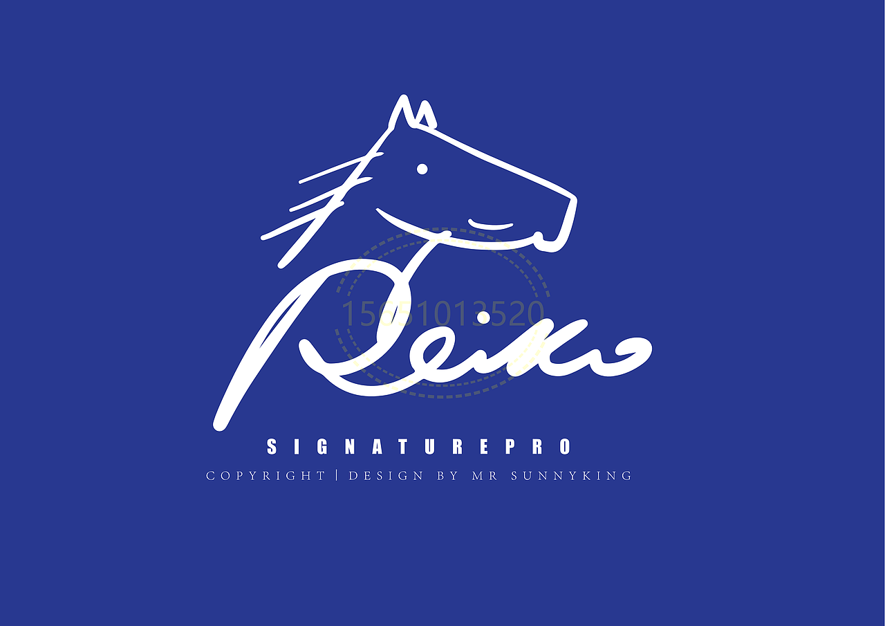 手写英文卡通签名丨南京孙老师丨版权作品丨华夏名流