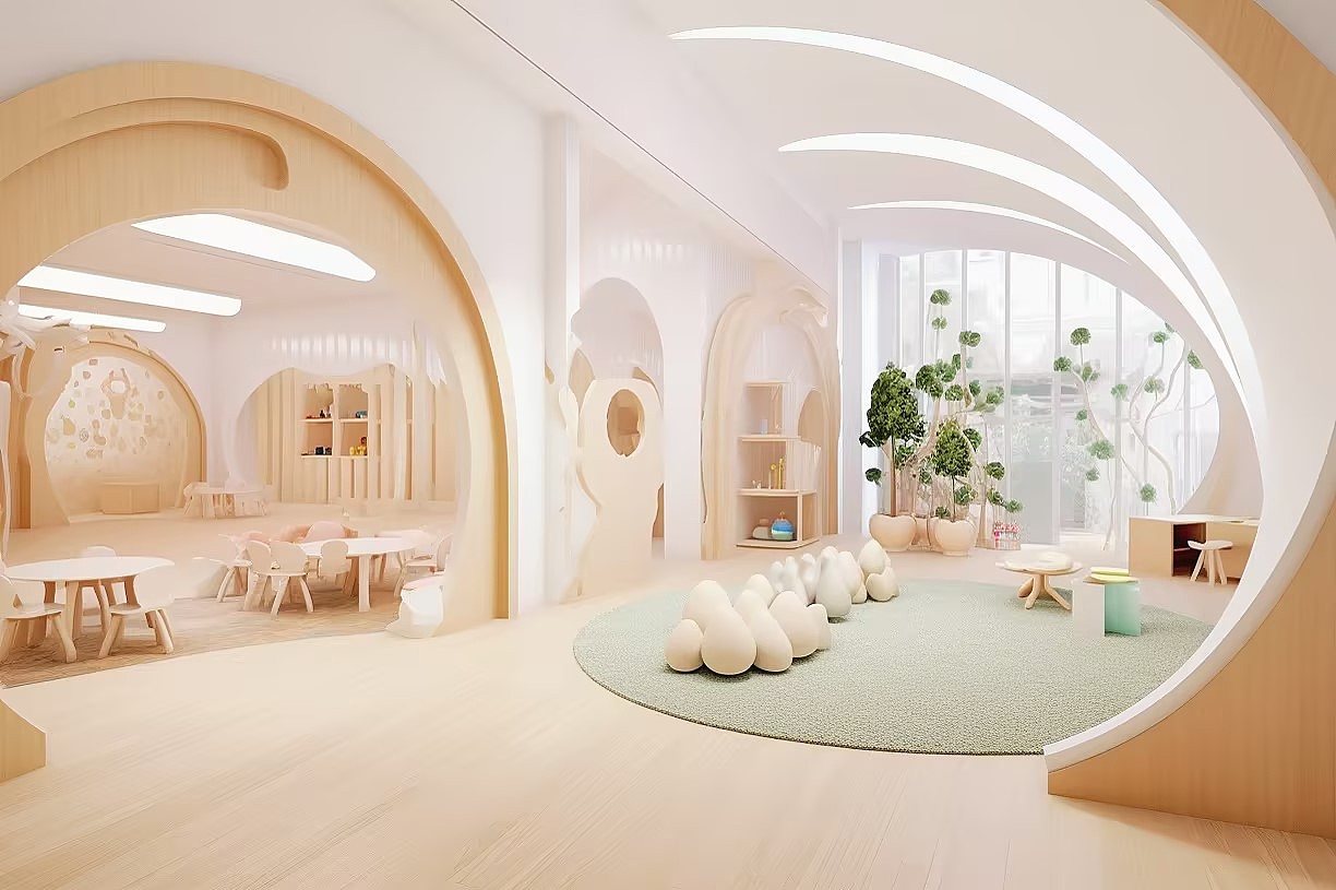 自然里的幼儿园（图ZMzQ0MTI3NDM2） - 建筑设计 - 站酷设计师幼儿园建筑设计原创素材 - 站酷ZCOOL