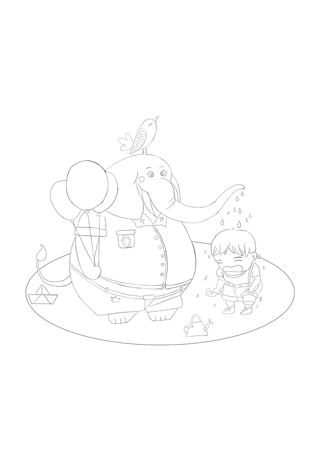 与你对话（图ZMjk4NTU0NTky） - 儿童插画 - 站酷设计师锡安Zion原创素材 - 站酷ZCOOL