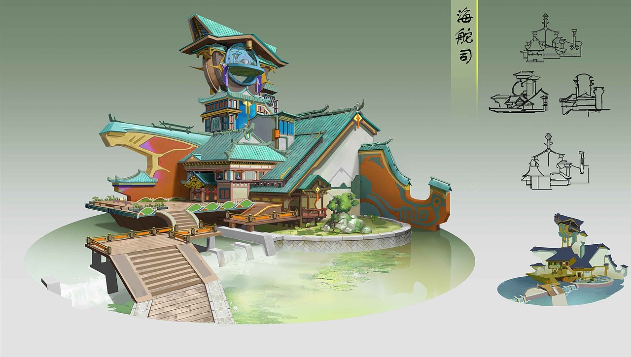 码头（图ZMzY0ODI5NDM2） - 概念设定 - 站酷设计师左青虫原创素材 - 站酷ZCOOL