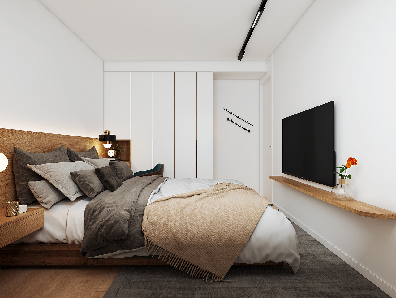 深圳口山设计：长泰花园现代简约风，干净的家心情舒畅