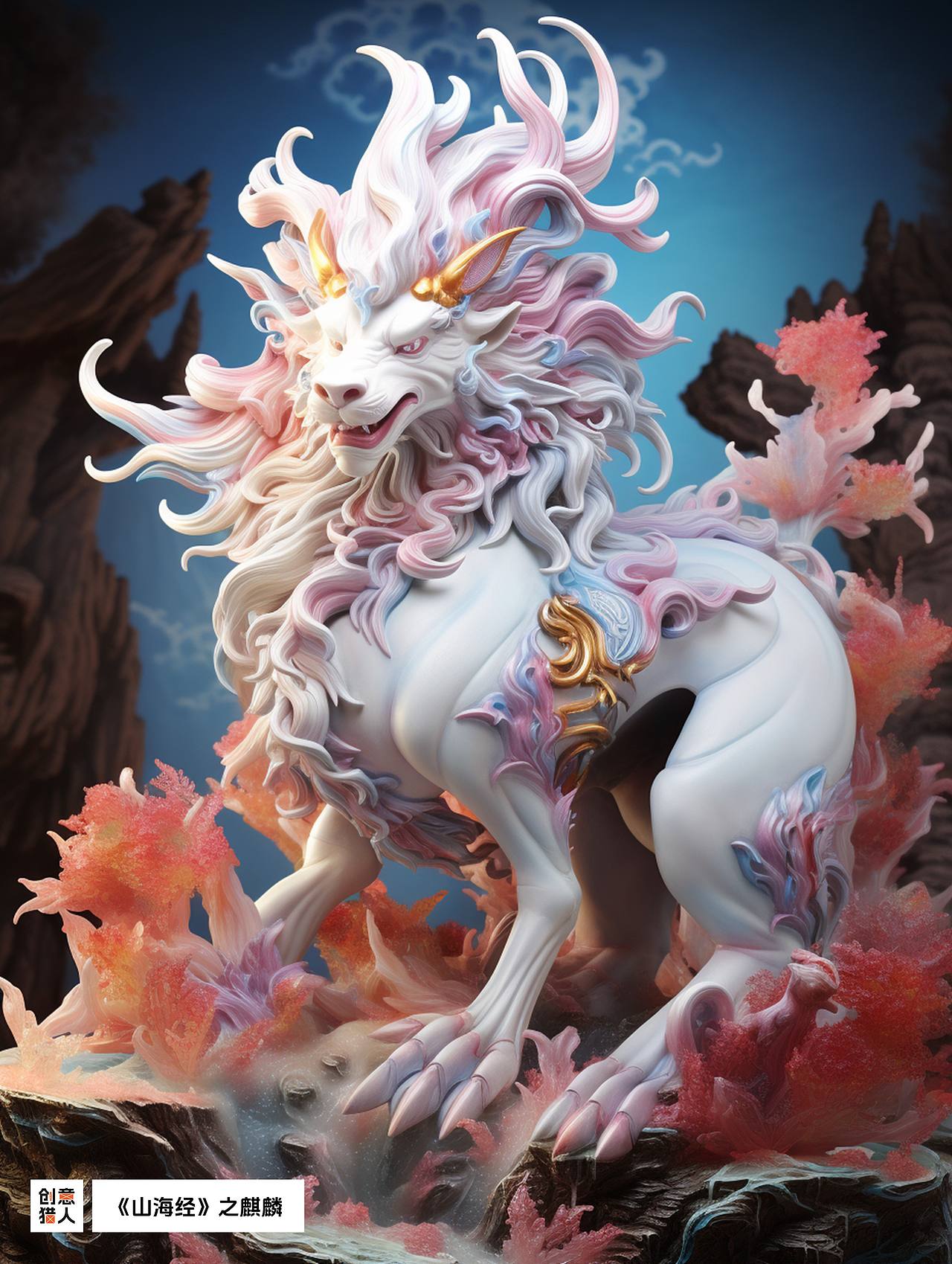 揭秘山海经：Midjourney带你探索古籍中的神兽奇观！（图ZMzU1OTM4MzEy） - AI作品 - 站酷设计师创意猎人原创素材 - 站酷ZCOOL