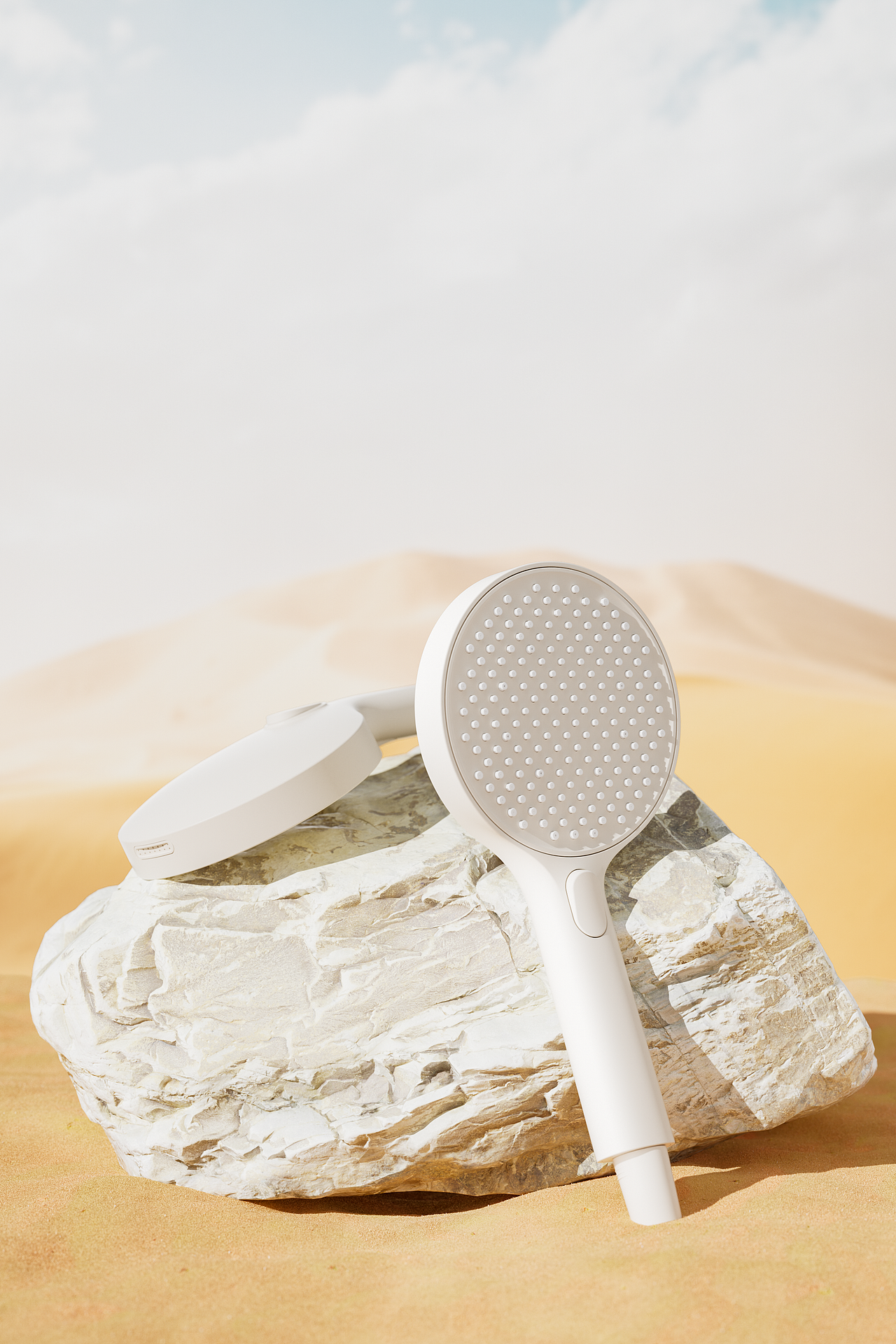 顾家H980零冷水系列-奶油风花洒渲染