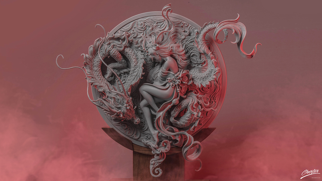 《御龙眠》GK素灰/透白（图ZMzIwMTM1ODgw） - 手办/模玩 - 站酷设计师御龙工作室原创素材 - 站酷ZCOOL