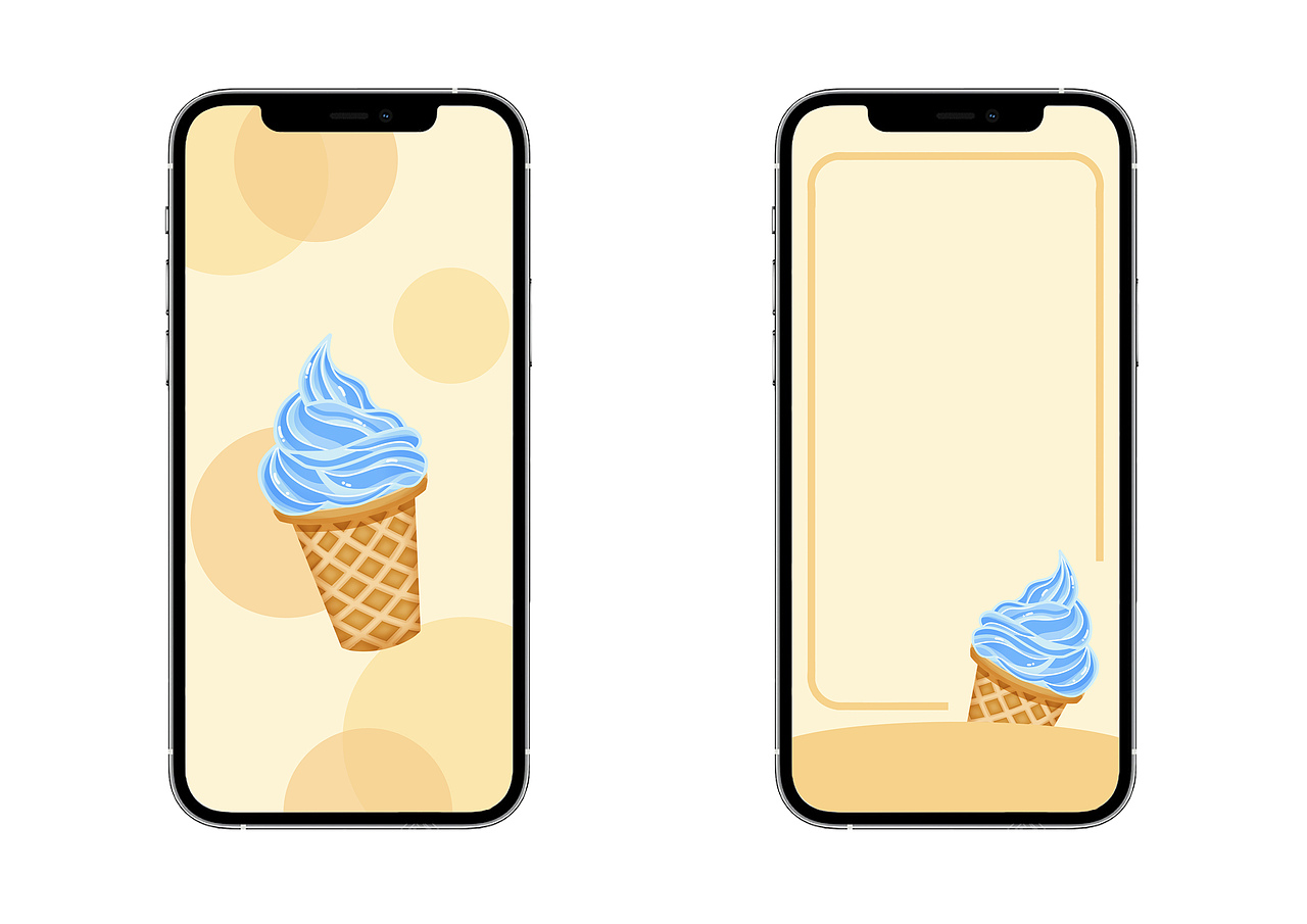 雪糕冰激凌壁紙/手機壁紙/鎖屏（圖ZMzQ2OTQ2MDgw） - 閃屏/壁紙 - 站酷設(shè)計師銘了原創(chuàng)素材 - 站酷ZCOOL
