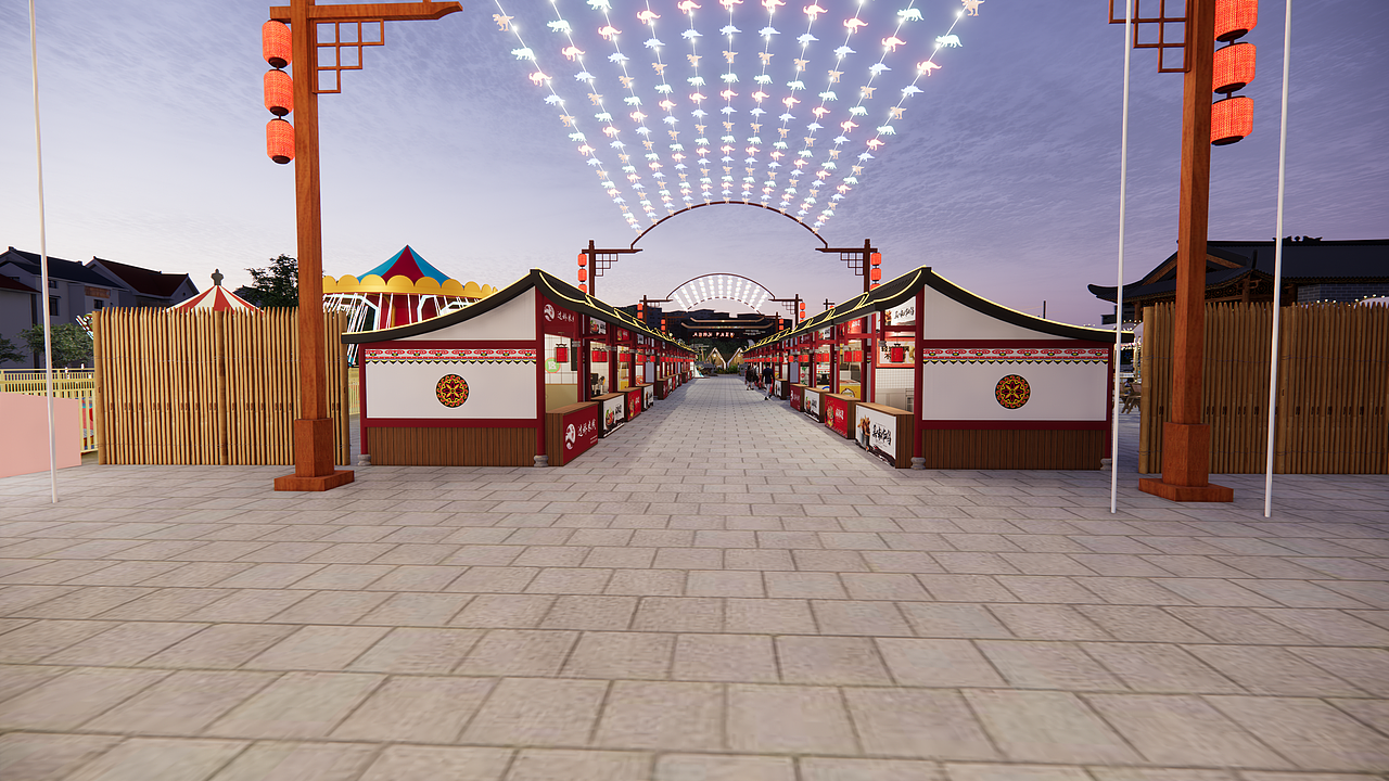 洪蓝夜市（图ZMzY4OTM2MzY0） - 景观设计 - 站酷设计师一陈怪兽一原创素材 - 站酷ZCOOL