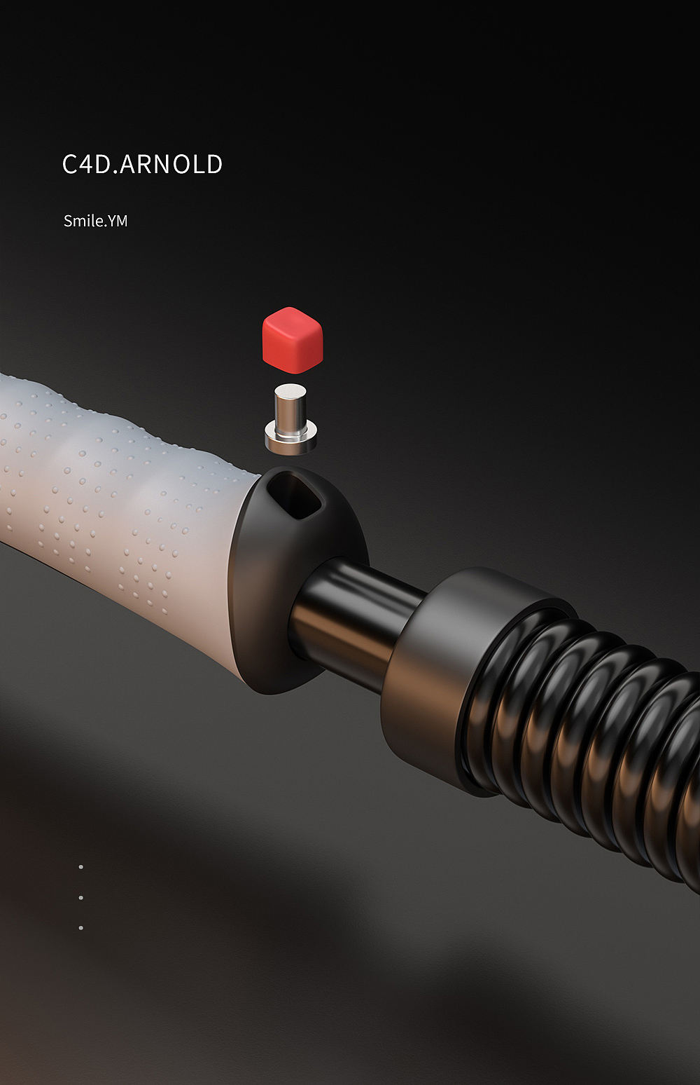 健身器材│李宁臂力器│C4D产品建模渲染