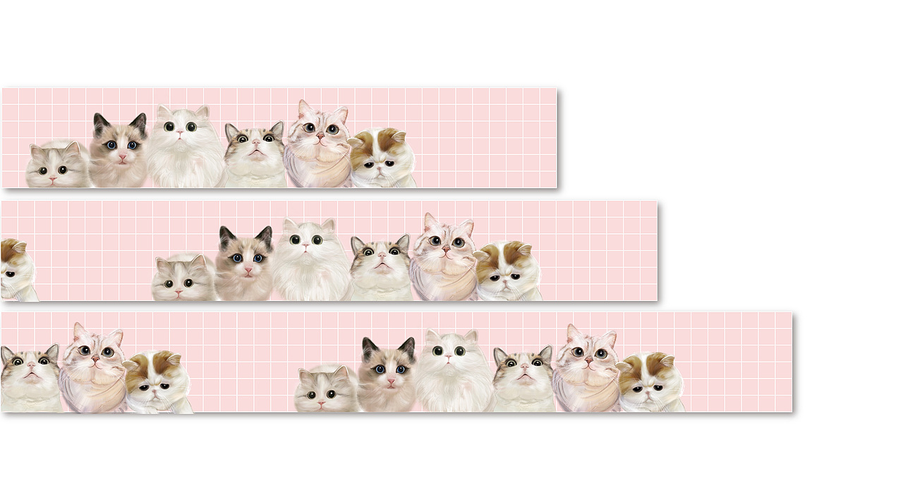 插画 | Catty Family 纸胶带（图ZMzAwMDU1ODA0） - 创作习作 - 站酷设计师王拾贰SHIER原创素材 - 站酷ZCOOL