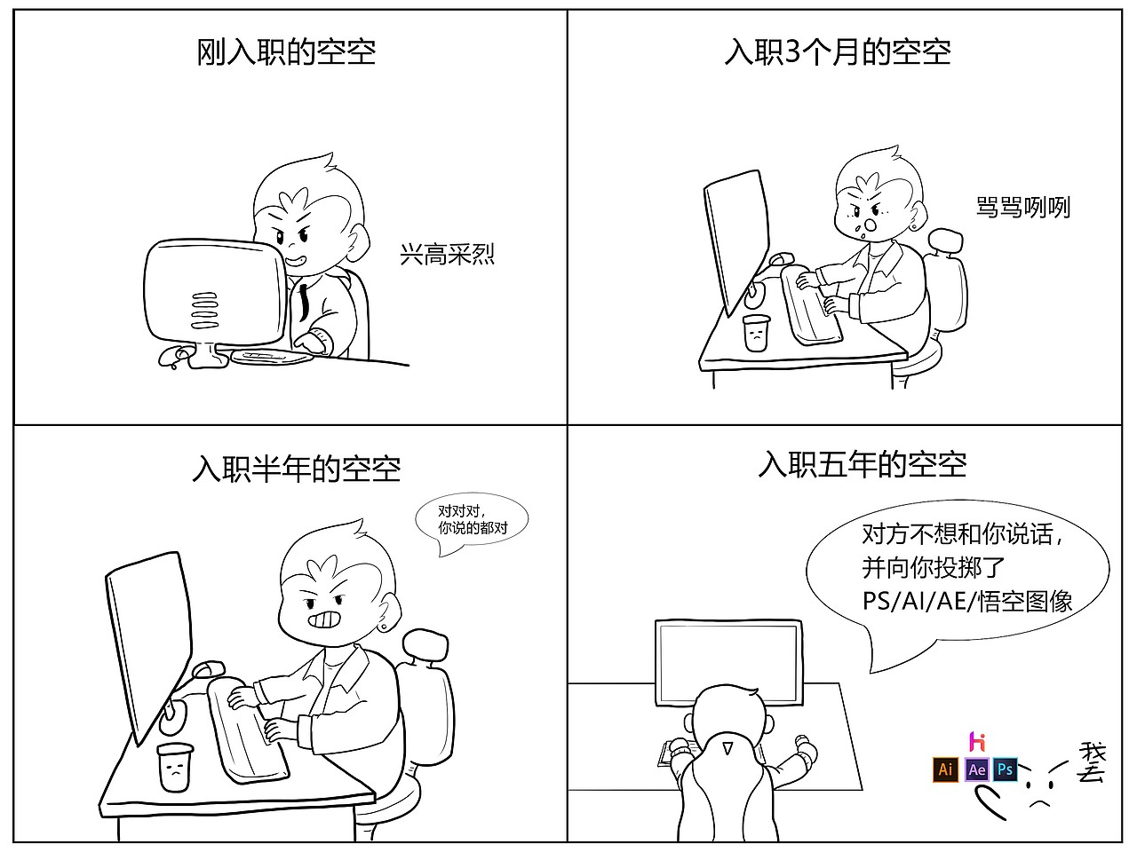 设计师面对需求的小99（图ZMzEyNTU3MjI0） - 短篇/格漫 - 站酷设计师想要燃烧笔尖原创素材 - 站酷ZCOOL