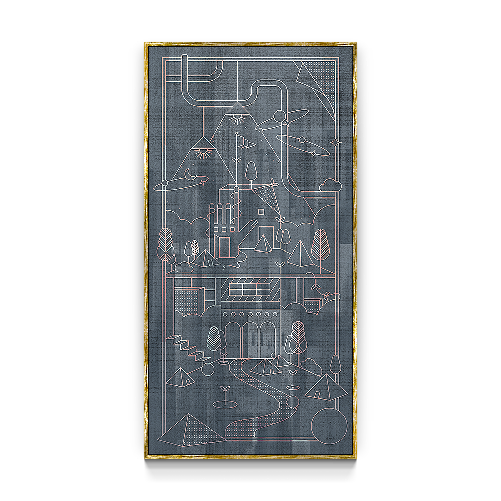 玄关立体浮雕肌理画