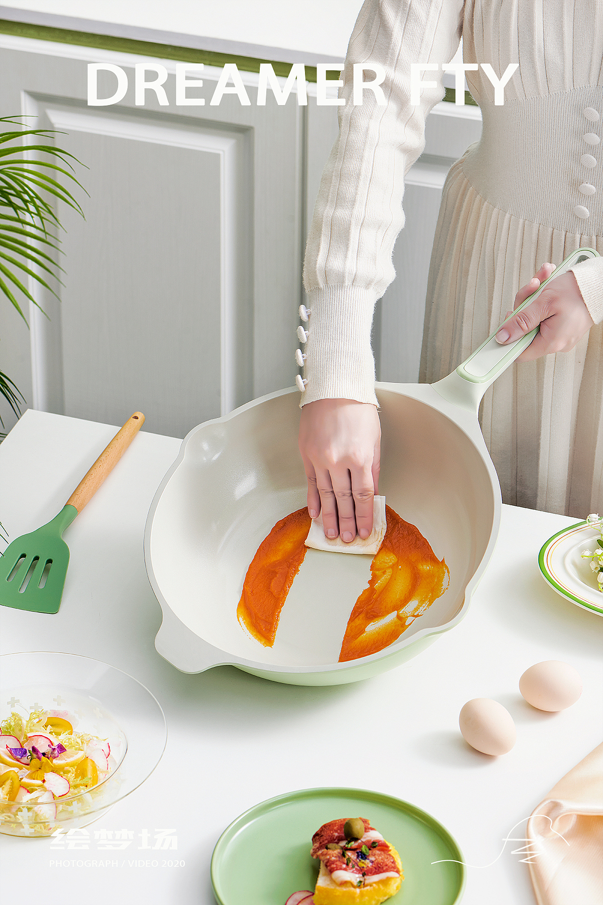 锅具摄影 | 麦饭石炒锅不粘锅 ✖ 绘梦场DREAMERFTY（图ZMzMzMDcyMTcy） - 产品摄影 - 站酷设计师绘梦场原创素材 - 站酷ZCOOL