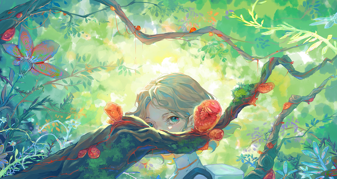 晨星系列-共生（图ZMzQ0MDA2MDMy） - 艺术插画 - 站酷设计师Soukasei原创素材 - 站酷ZCOOL