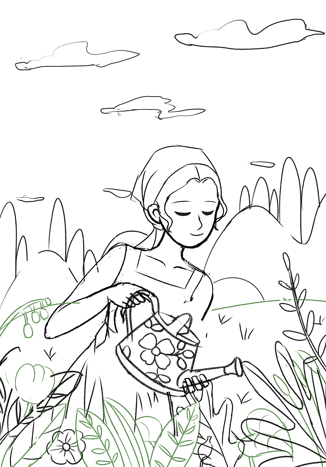 森系插画 植树节（图ZMzIyNTg5MzE2） - 其他 - 站酷设计师罗大树原创素材 - 站酷ZCOOL