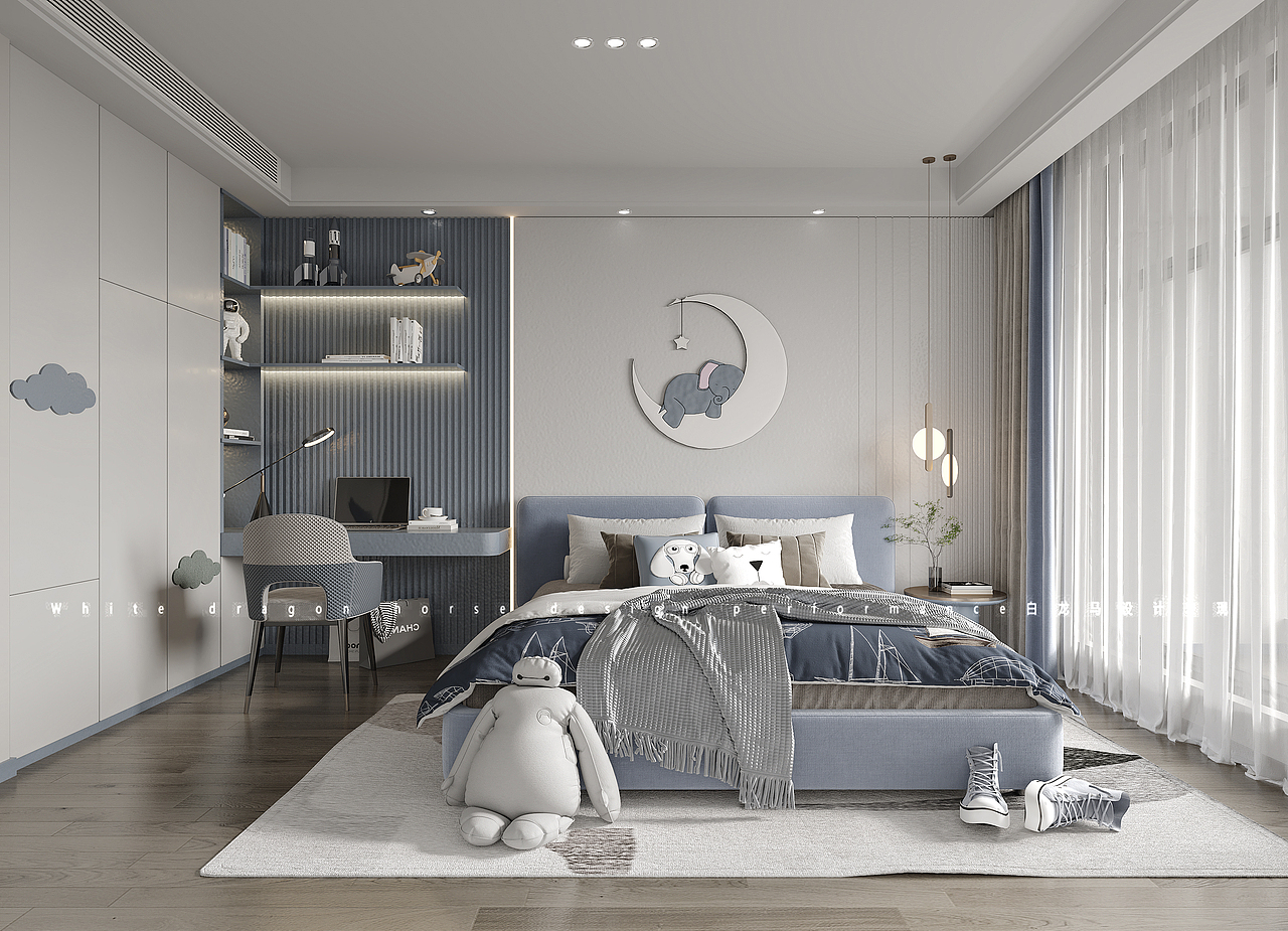 现代风格-白龙马效果图