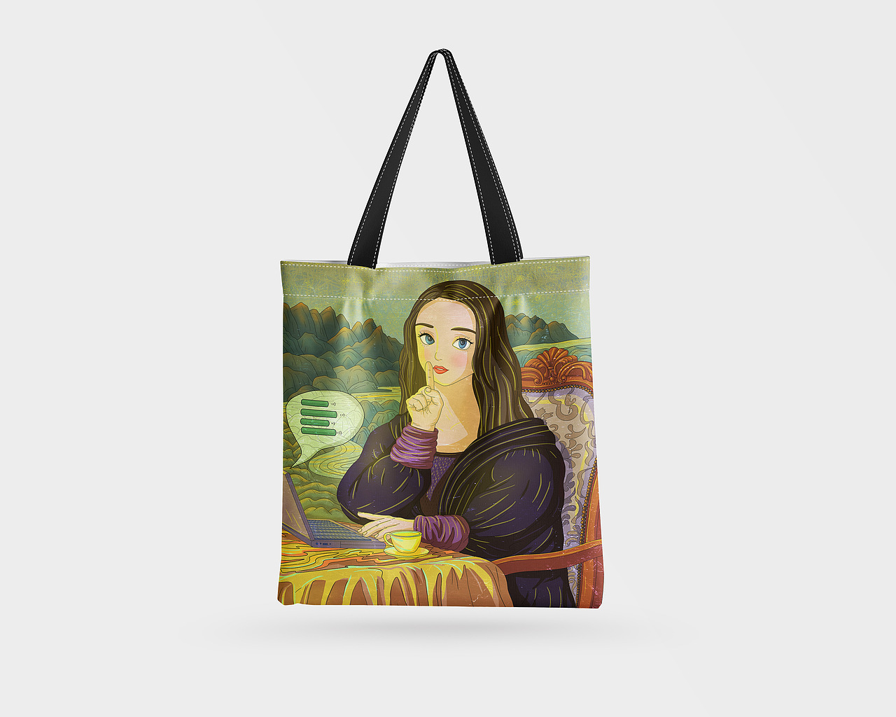 世界名画100 | 蒙娜丽莎的心境（图ZMzQzNzAwODA0） - 艺术插画 - 站酷设计师安妮俊俊子原创素材 - 站酷ZCOOL