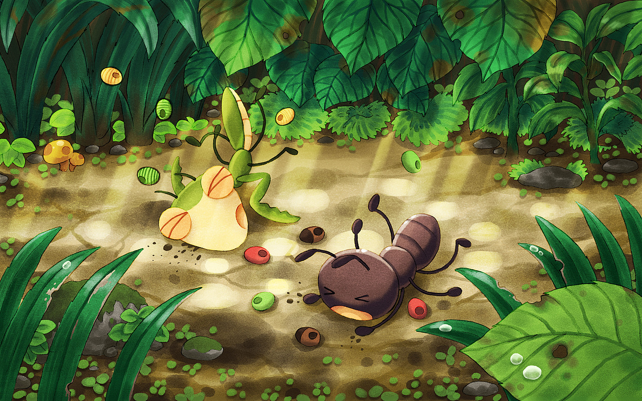 儿童插画:小蚂蚁