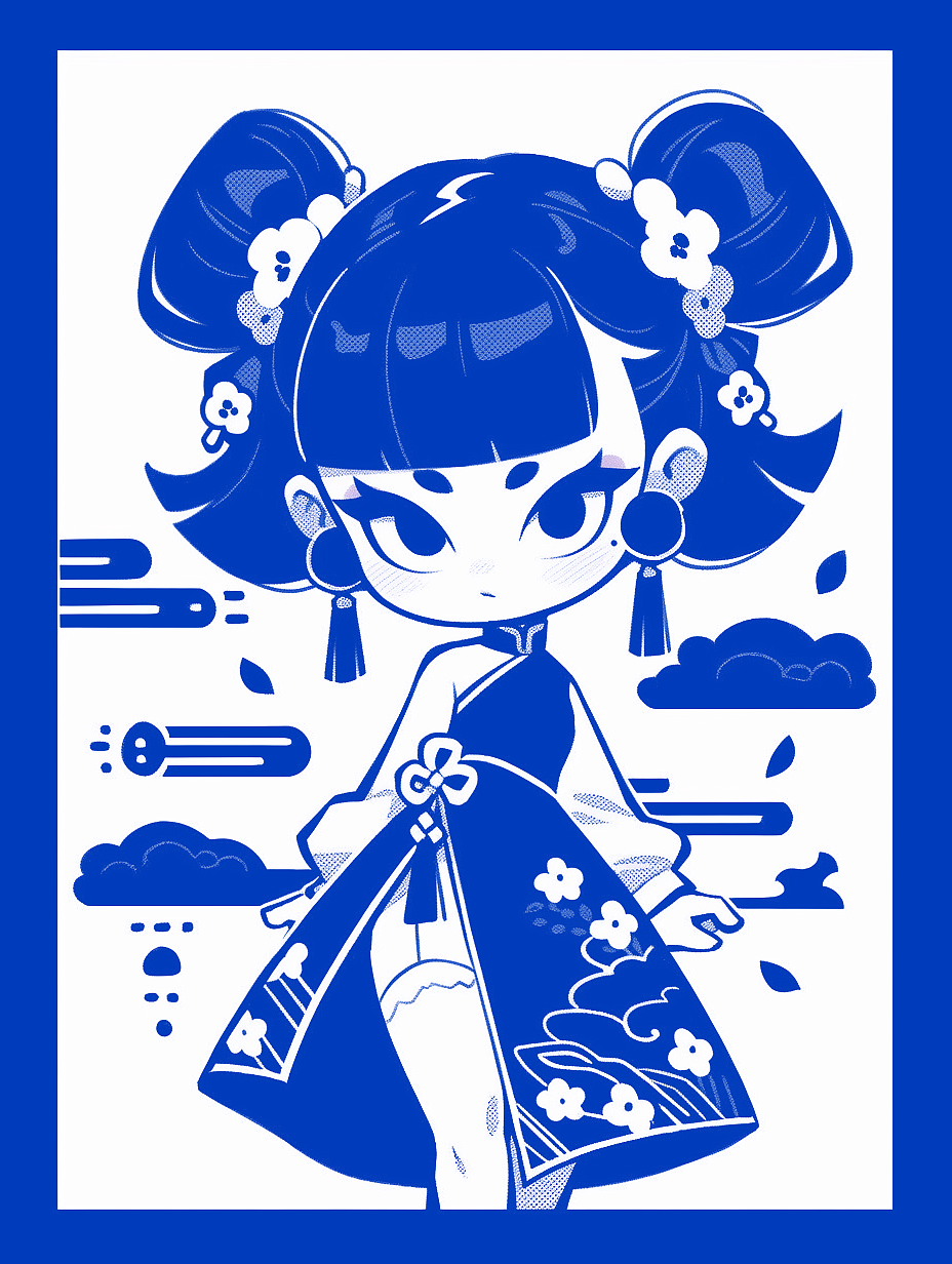 中国传统青花瓷图案设计--品牌ip延展