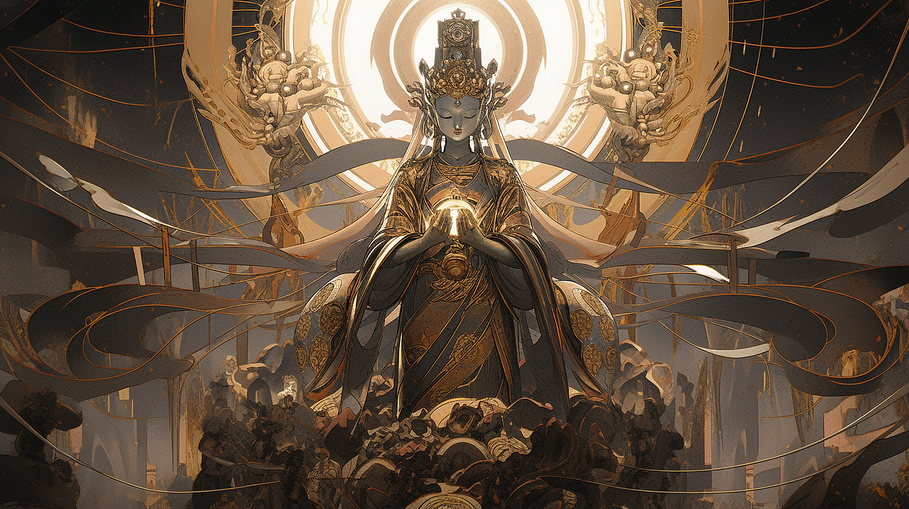 观音与众生相（AI绘画）（图ZMzM2OTQ5MzMy） - AI作品 - 站酷设计师青梅君418原创素材 - 站酷ZCOOL