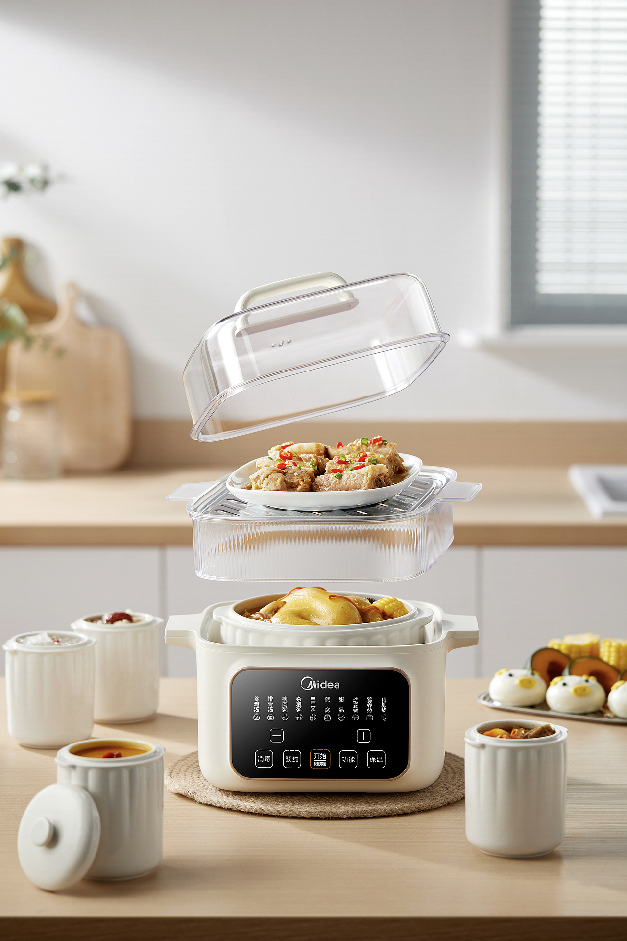 食之道|美的Midea压力锅、电饭煲、炒锅平面拍摄