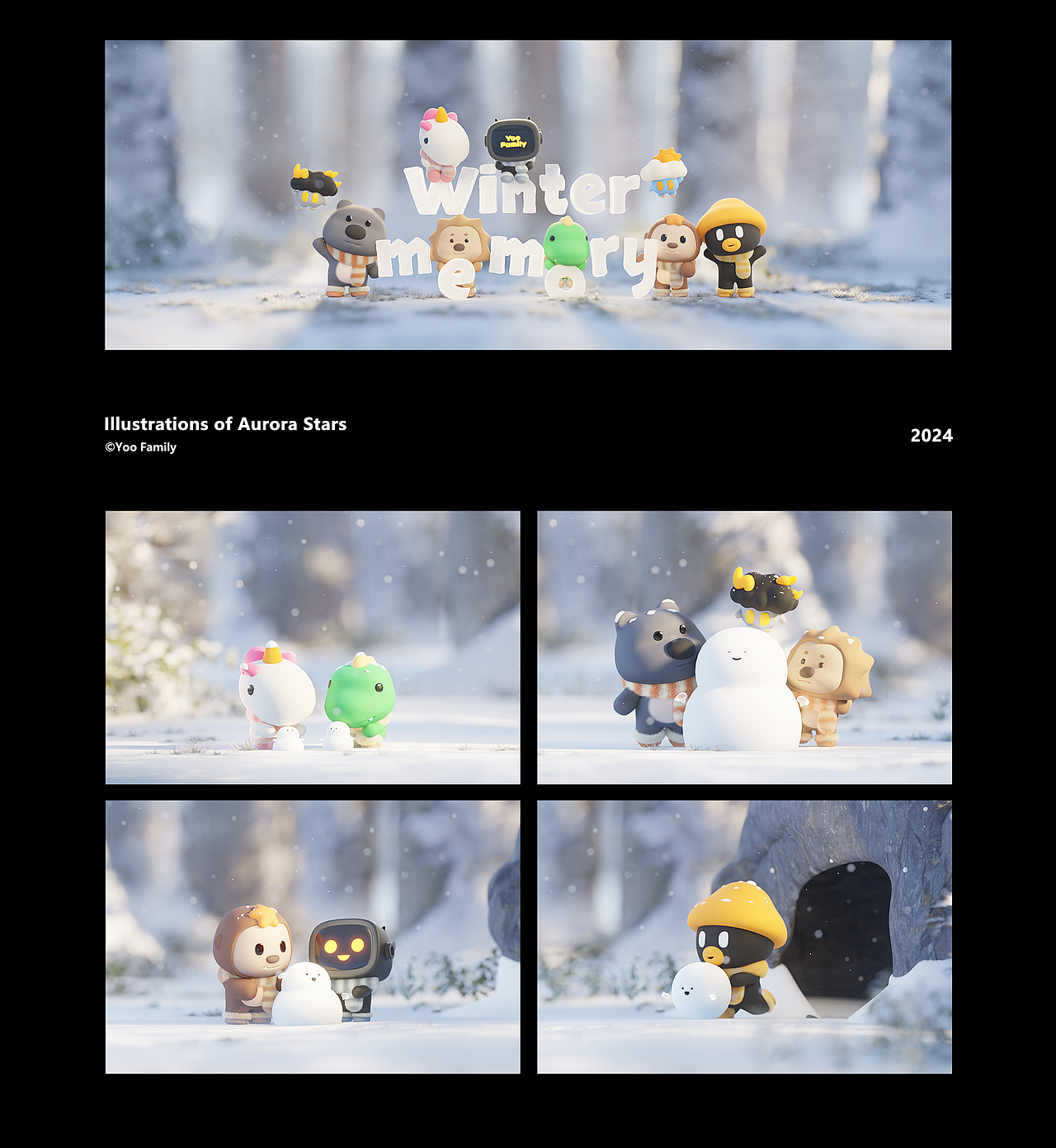 YooFamily-冬季记忆主题插图（图ZMzYxNzYwMjc2） - 场景 - 站酷设计师林二虎原创素材 - 站酷ZCOOL