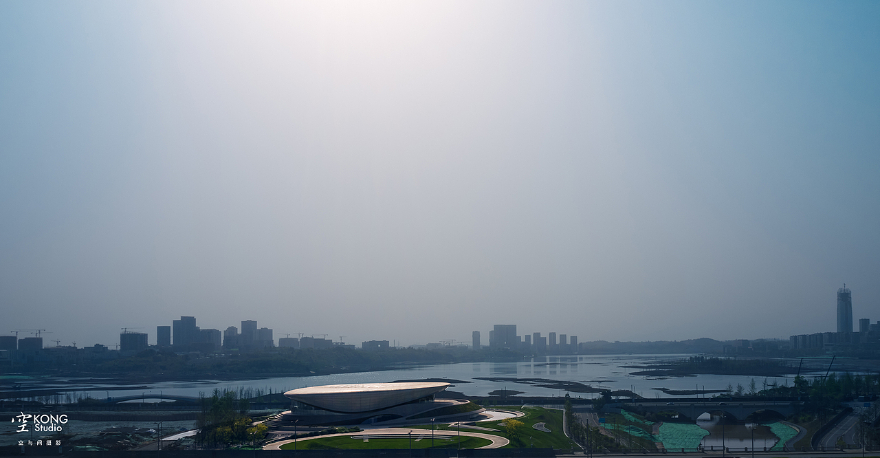 成都空与间摄影:成都天府新区独角兽岛
