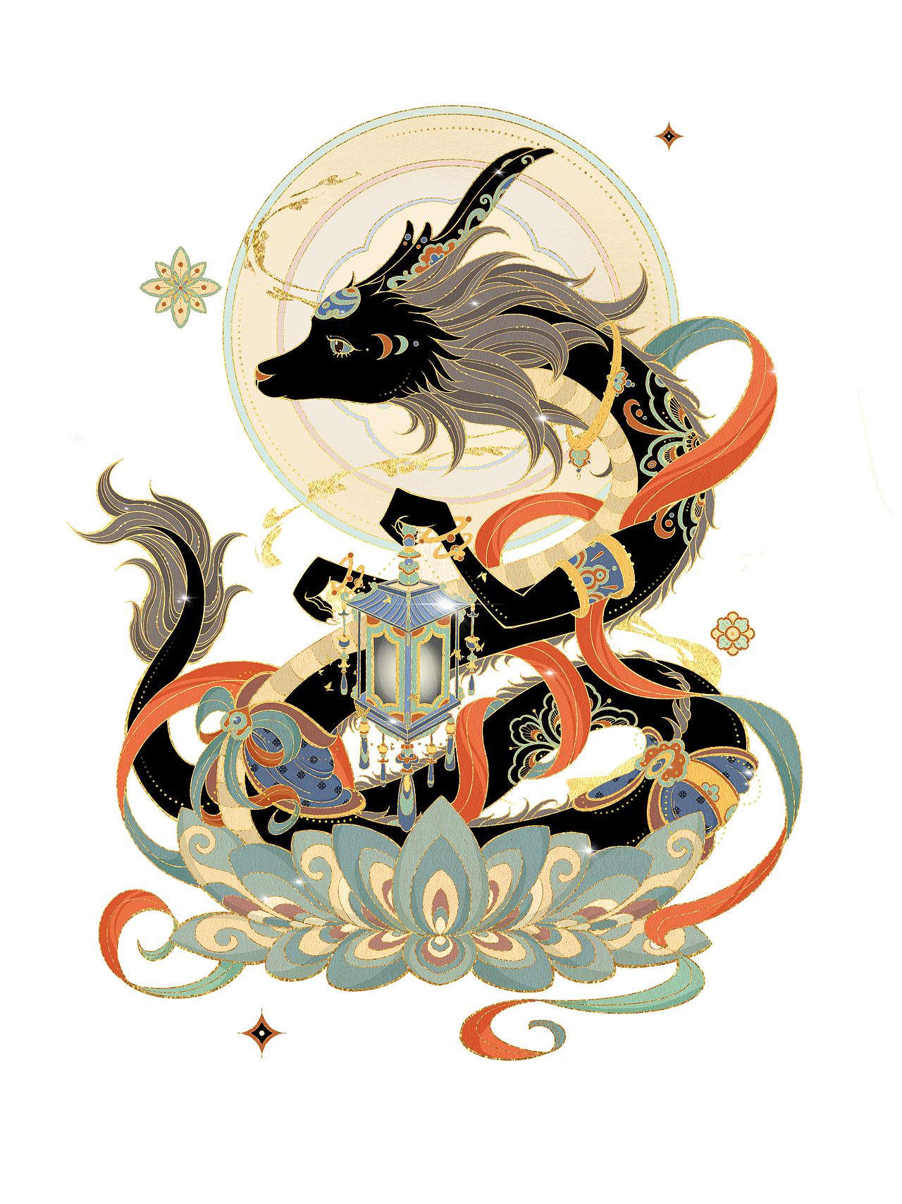 敦煌插画遇见生肖（一）（图ZMzUzMjc4NjA0） - 商业插画 - 站酷设计师阿鹏Peng原创素材 - 站酷ZCOOL